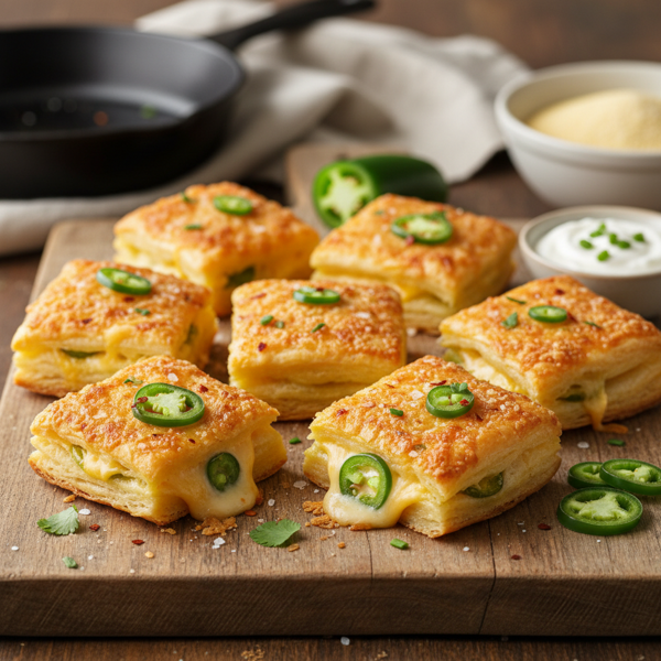 Savory Jalapeno Cheese Squares recipe
