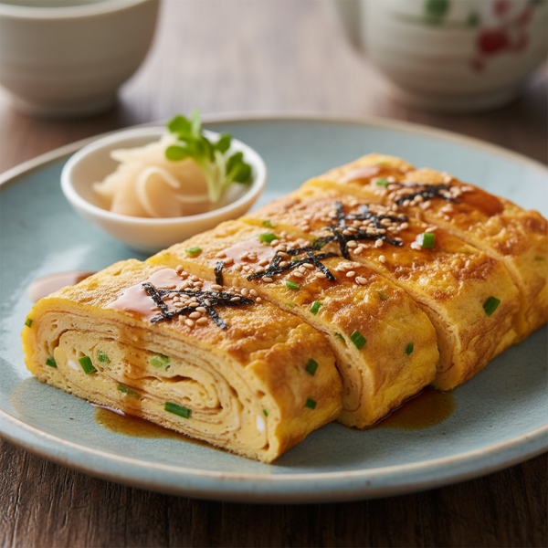 Savory Japanese Omelet (Tamago-Yaki) recipe