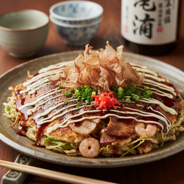 Savory Japanese Pancake (Okonomiyaki) recipe