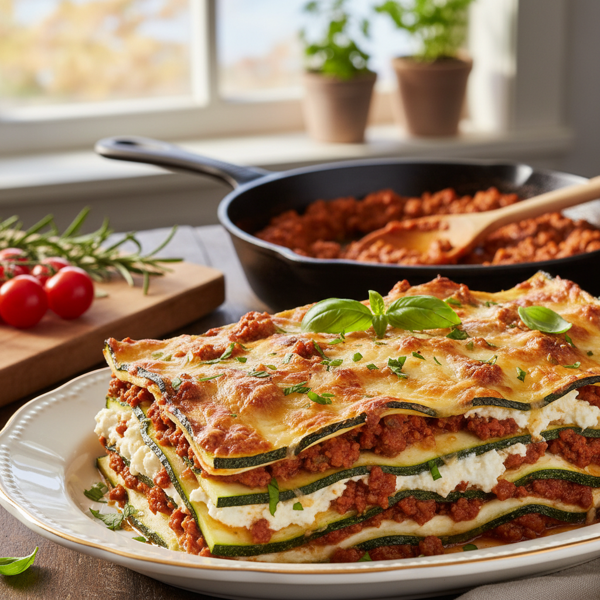 Savory Keto Zucchini Lasagna Layers recipe