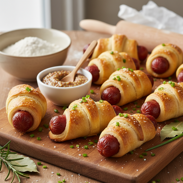 Savory Kielbasa Crescent Roll-Ups recipe
