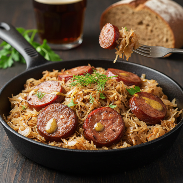 Savory Kielbasa and Sauerkraut Delight recipe