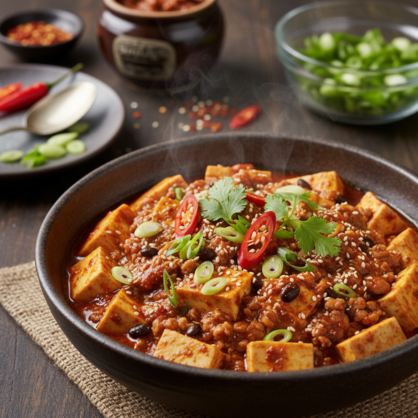 Savory Korean-Inspired Mapo Tofu Delight recipe