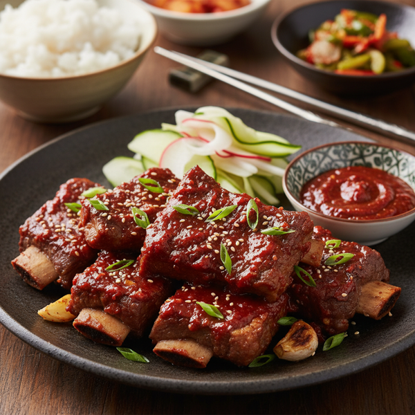 Savory Korean Gochujang Beef Short Ribs recipe