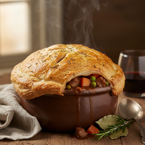 Savory Lamb Stew Pot Pie recipe