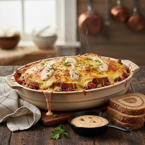 Savory Layered Reuben Casserole recipe