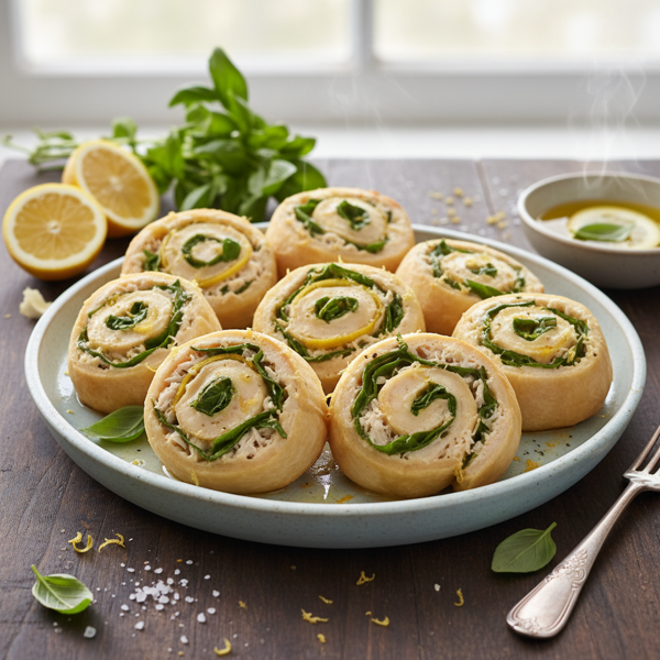 Savory Lemon Basil Chicken Rolls recipe
