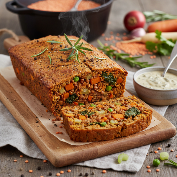 Savory Lentil & Vegetable Loaf recipe