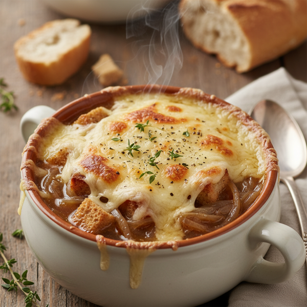 Savory Lightened French Onion Soup recipe