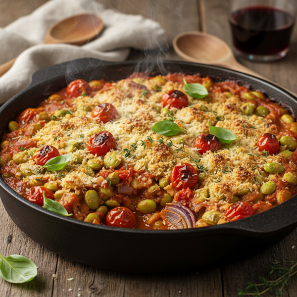 Savory Lima Bean and Tomato Bake recipe