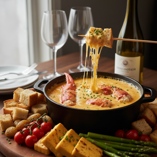 Savory Lobster and Jarlsberg Cheese Fondue recipe