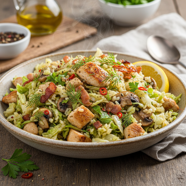 Savory Low-Carb Cabbage Rice recipe