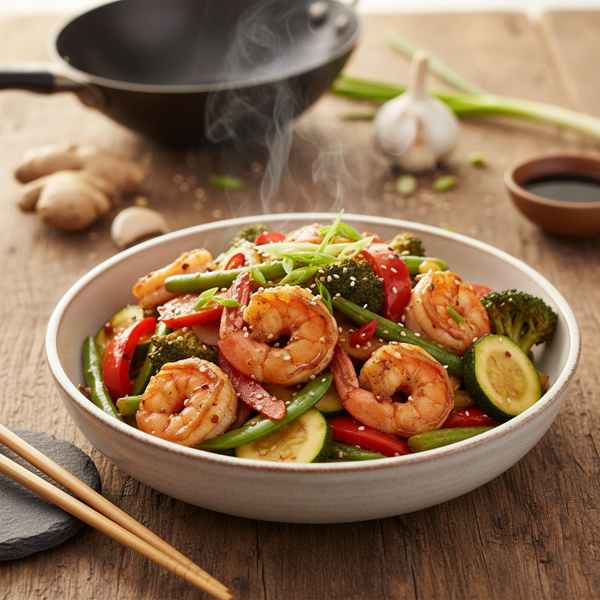 Savory Low-Carb Shrimp and Veggie Stir-Fry recipe