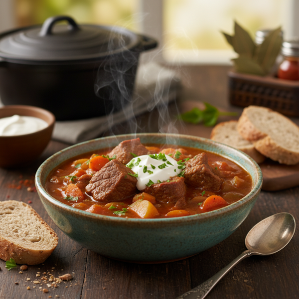 Savory Low-Fat Beef Goulash Delight recipe