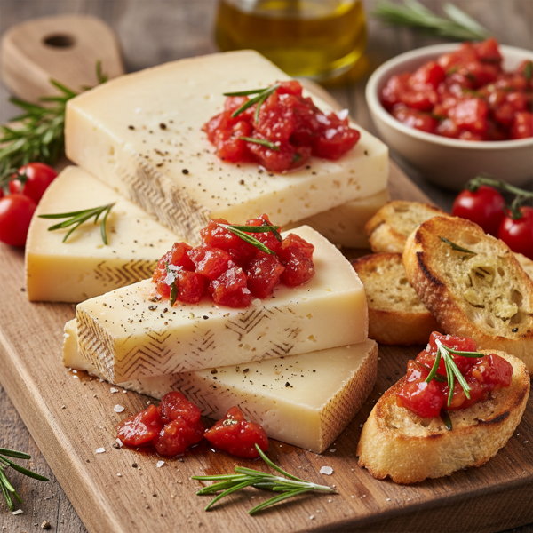 Savory Manchego with Tomato Rosemary Spread recipe