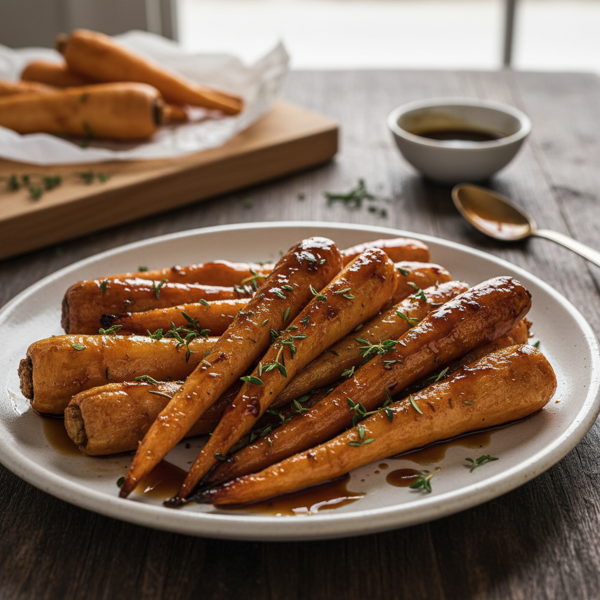 Savory Maple-Balsamic Glazed Parsnips recipe