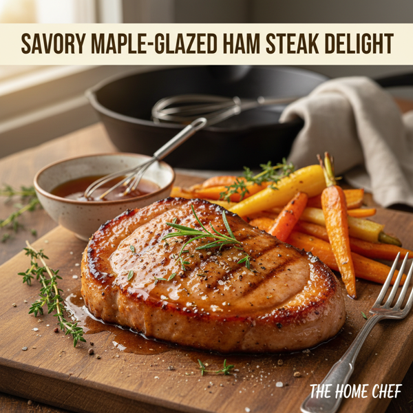 Savory Maple-Glazed Ham Steak Delight recipe