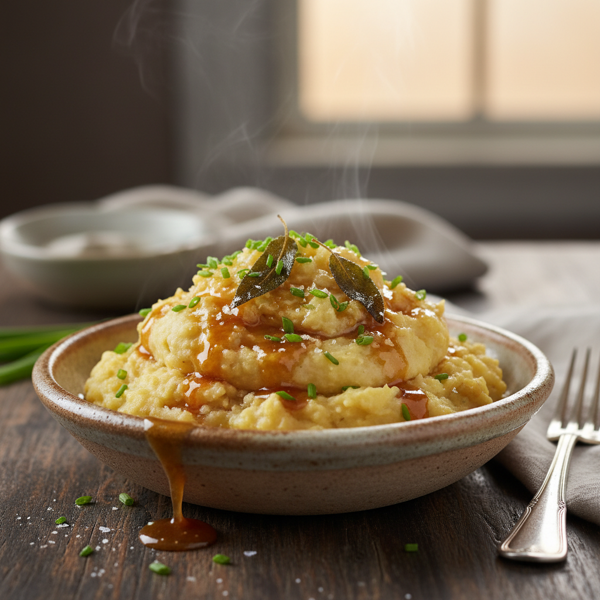 Savory Maple-Glazed Mashed Turnips recipe