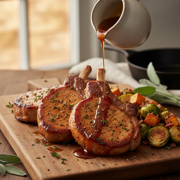 Savory Maple-Glazed Pork Chops recipe