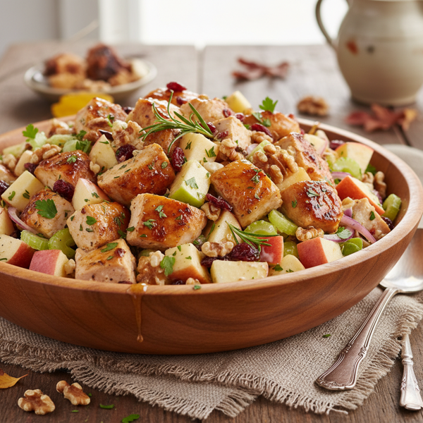 Savory Maple Honey Turkey & Apple Waldorf Salad recipe