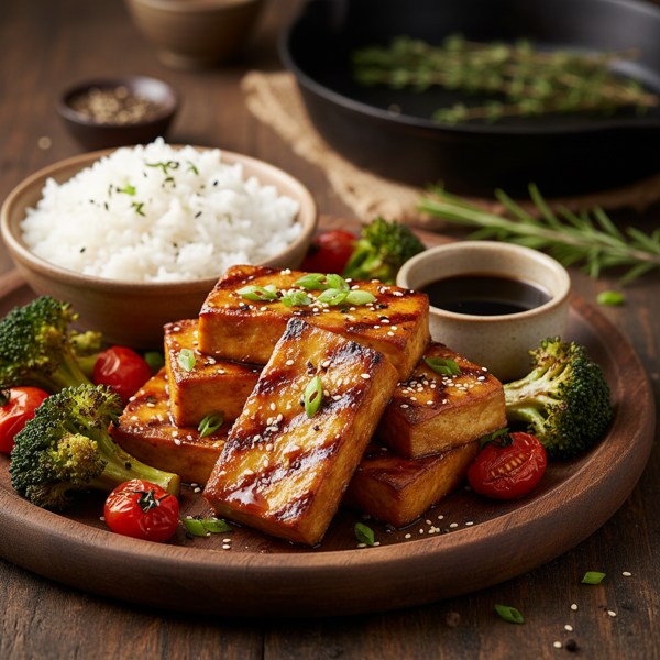 Savory Marinaded Baked Tofu Delight recipe