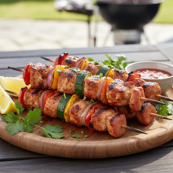 Savory Marinated Pork Kebabs recipe