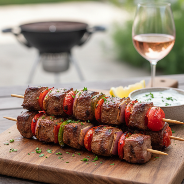 Savory Marinated Veal Kebabs recipe