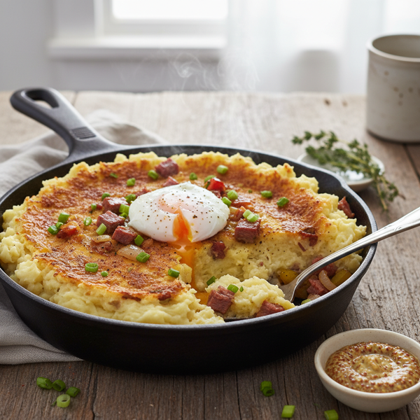 Savory Mashed Potato Corned Beef Hash recipe