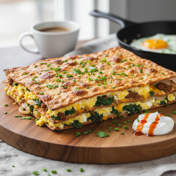 Savory Matzo Breakfast Lasagna recipe