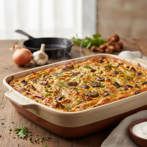 Savory Matzo Kugel Delight recipe