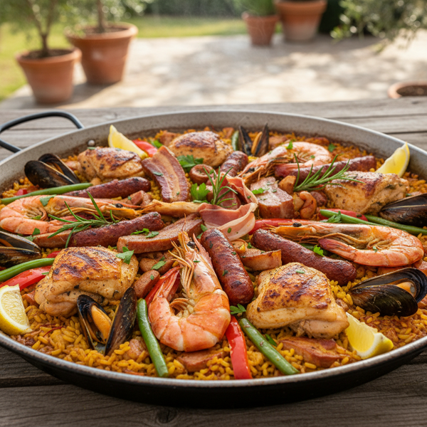 Savory Meat Lover's Paella recipe