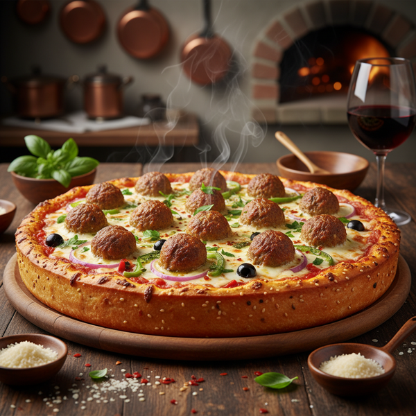 Savory Meatball-Style Pizza Delight recipe