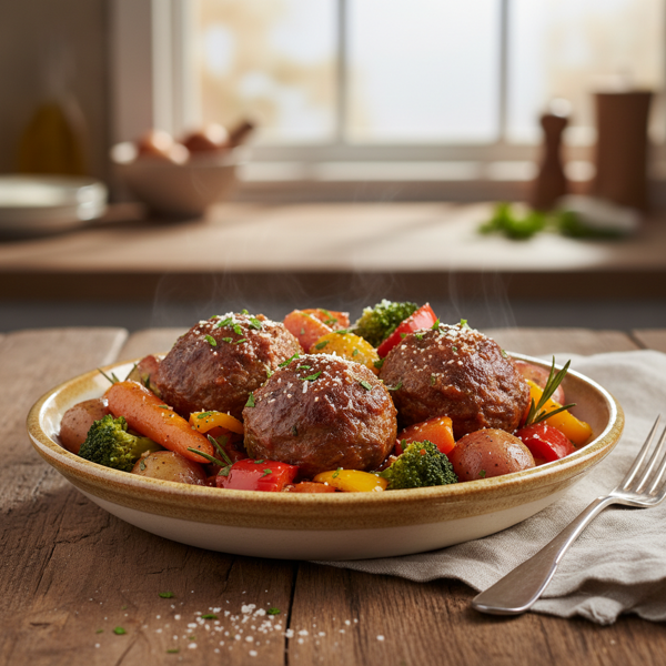 Savory Meatball and Vegetable Delight recipe