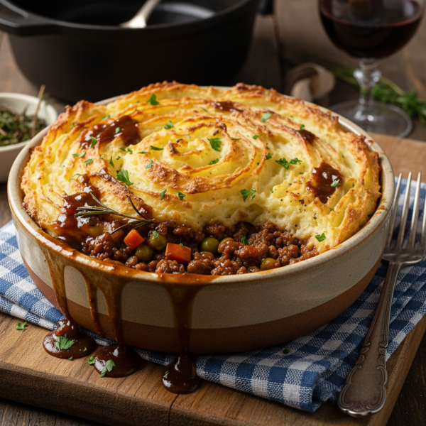 Savory Meatloaf Shepherd's Pie recipe