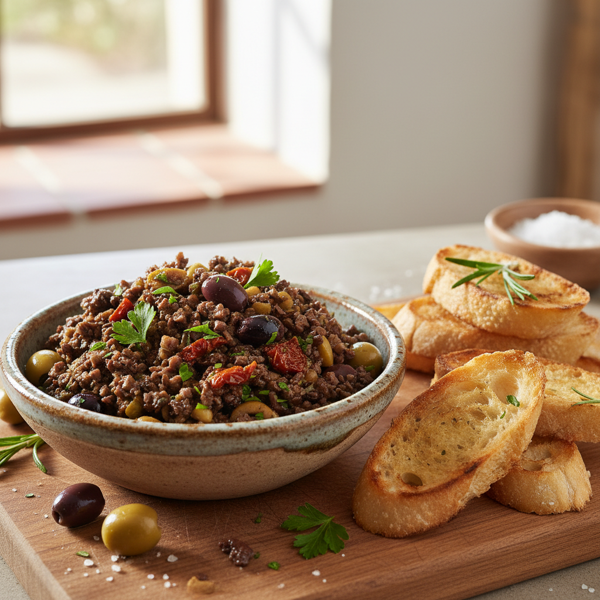 Savory Mediterranean Olive Tapenade recipe