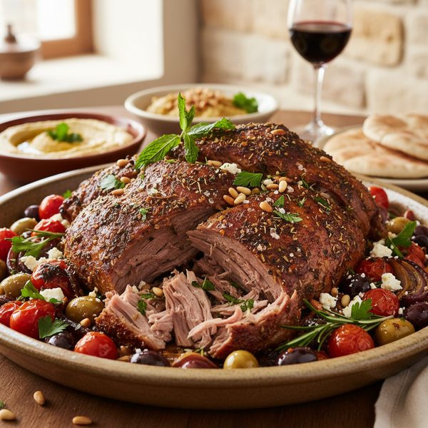 Savory Mediterranean Slow-Cooked Lamb recipe