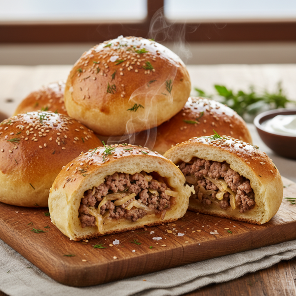 Savory Mennonite Meat Buns recipe