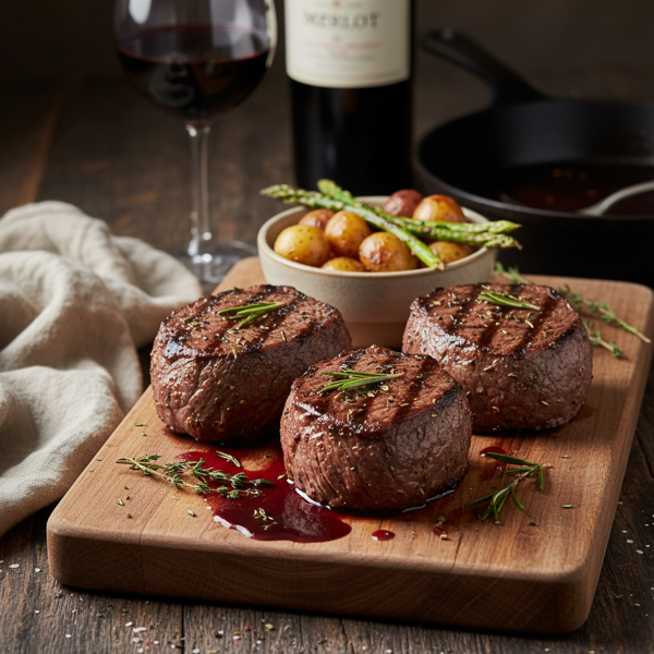 Savory Merlot-Infused Grilled Beef Filets recipe