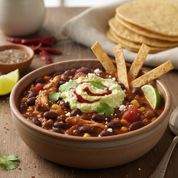 Savory Mexican Black-Bean Chili Delight recipe
