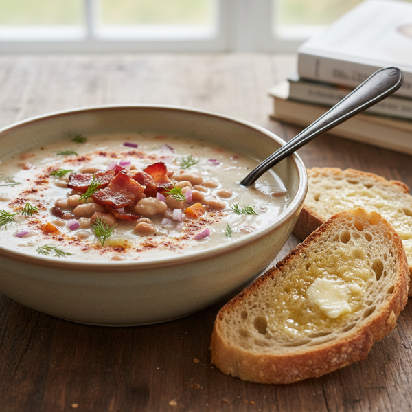 Savory Michigan Navy Bean Soup recipe
