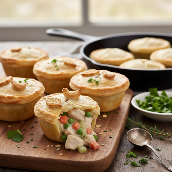 Savory Mini Chicken Pot Pies recipe