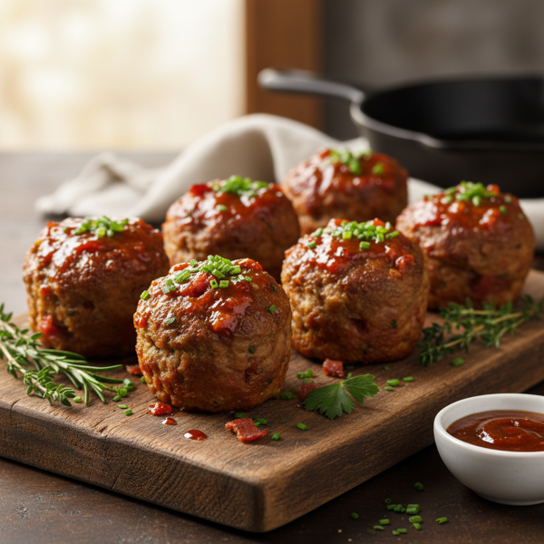 Savory Mini Meatloaf Cups recipe
