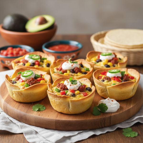 Savory Mini Mexican Tortilla Quiches recipe