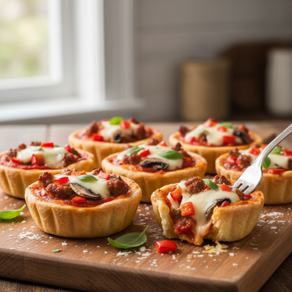 Savory Mini Pizza Tarts recipe