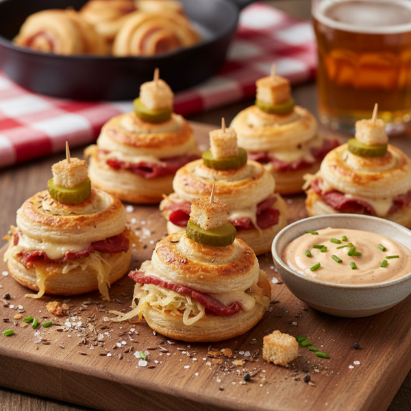 Savory Mini Reuben Bites recipe