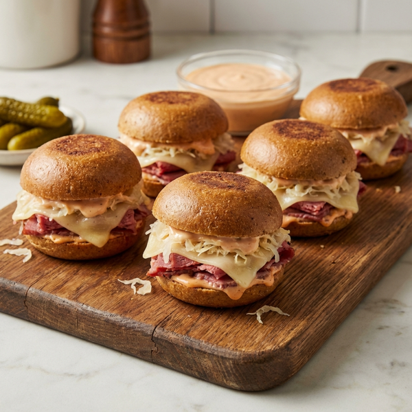 Savory Mini Reuben Sliders recipe