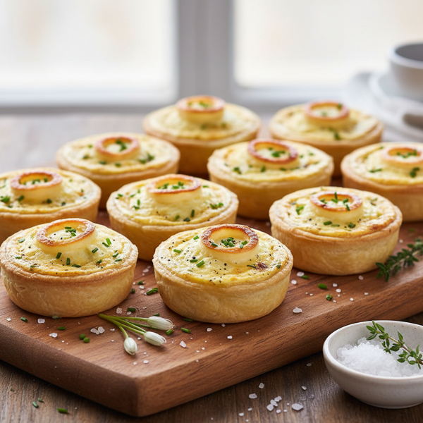 Savory Mini Swiss Cheese Quiches recipe