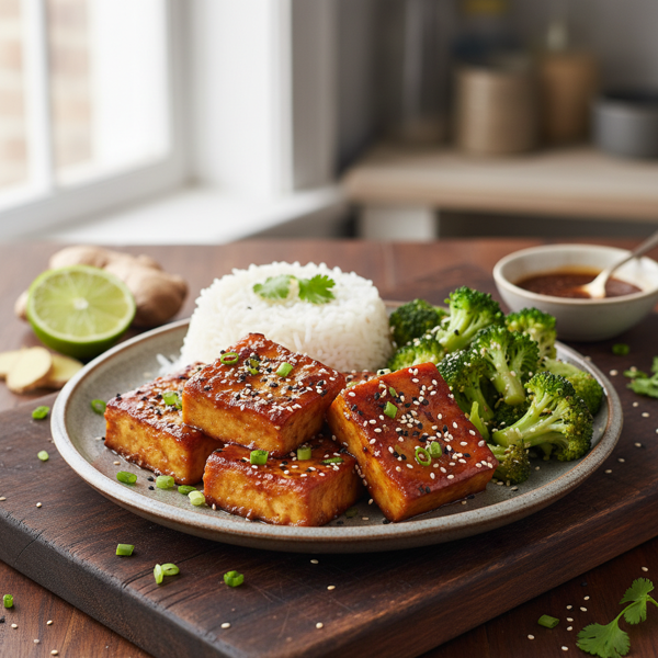 Savory Miso-Glazed Baked Tofu recipe