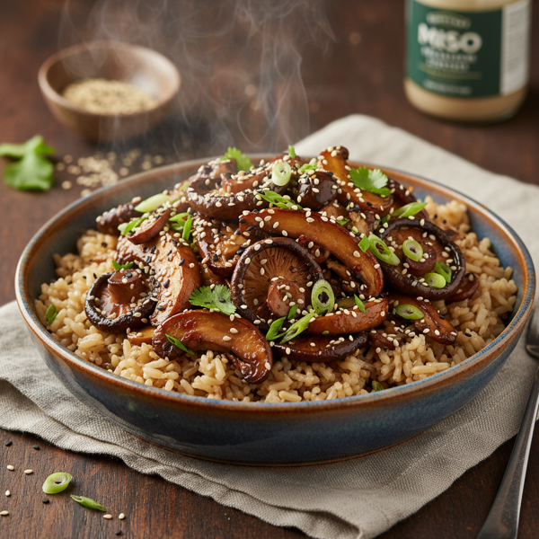 Savory Miso-Sesame Mushroom Bowl recipe