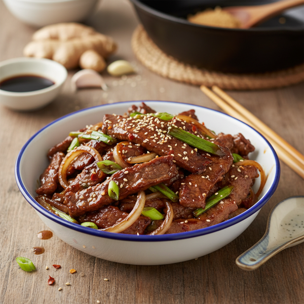 Savory Mongolian Beef Stir-Fry recipe